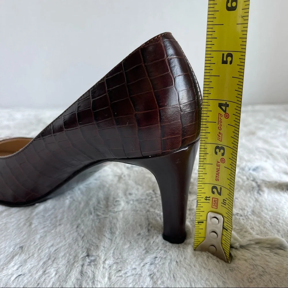 New Brighton Crocodile Style Hi Heels Lady’s Shoes size 8 - Picture 12 of 16